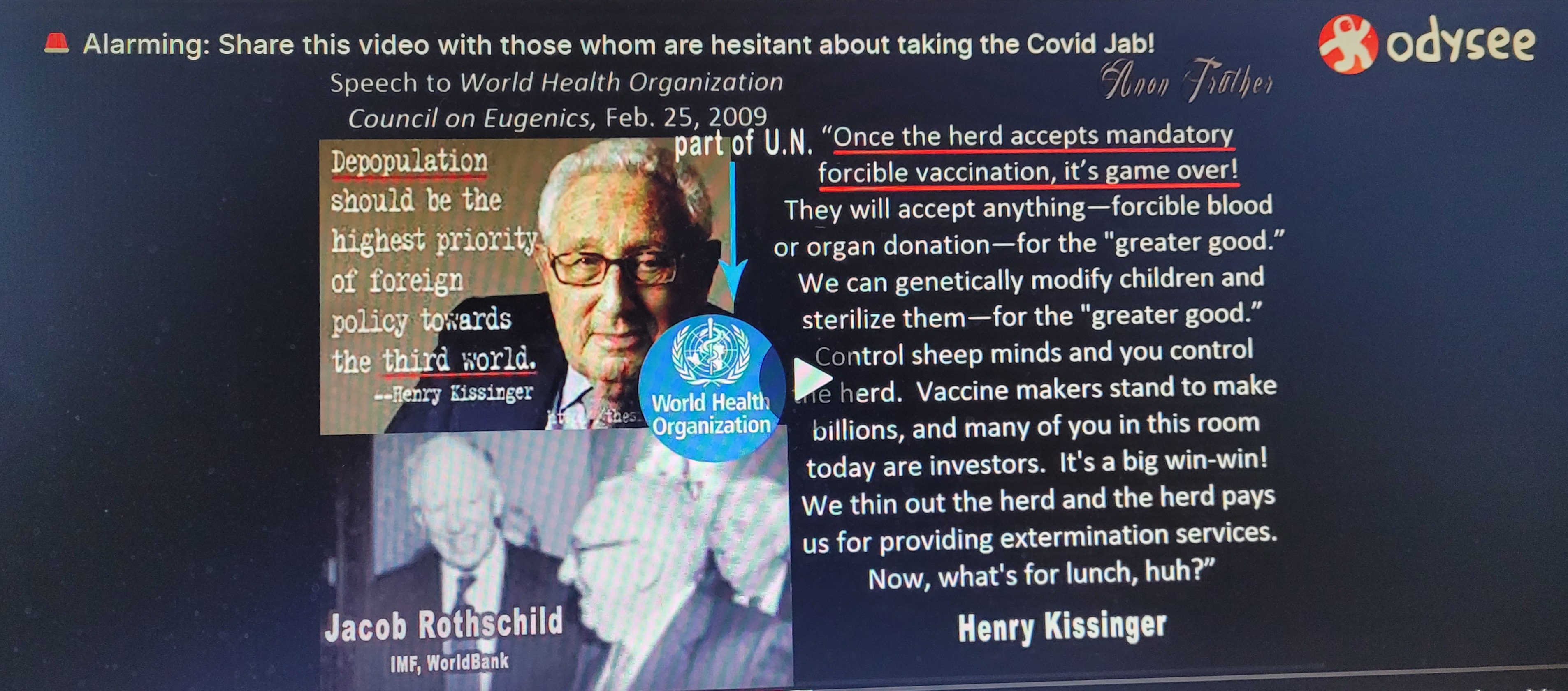 Kissinger WHO 2009