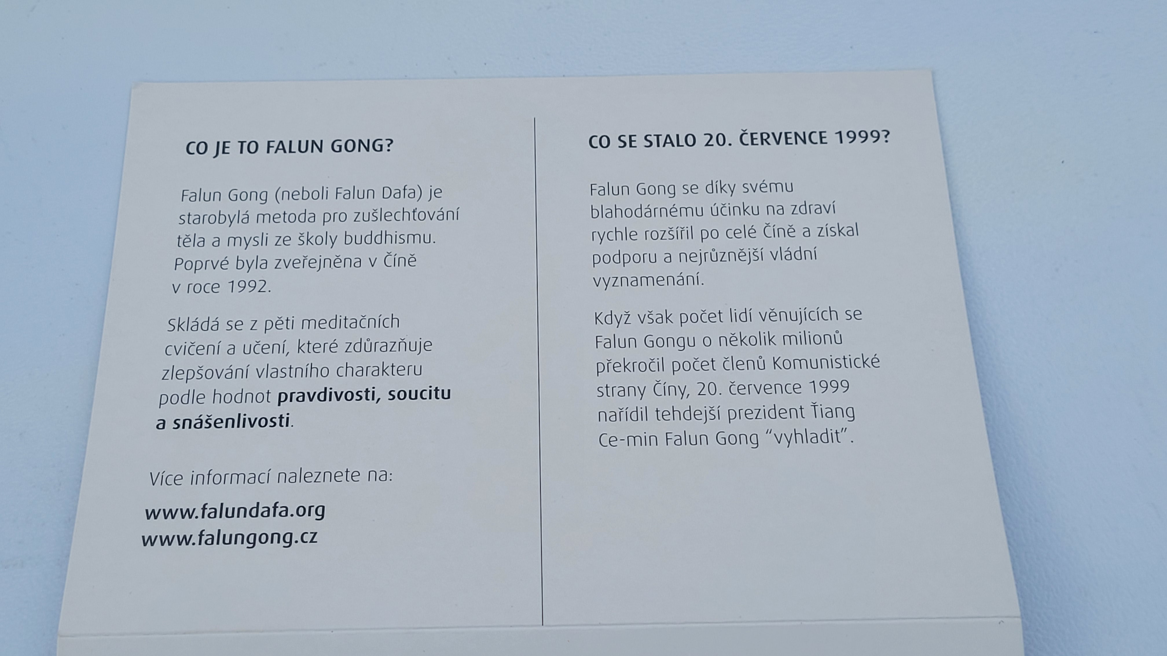 Falun Gong a 20.7.1999